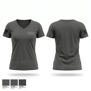 Womens Short Sleeve Vneck Shirt, Mebane Police Department, Police, Teamtime, Team time, sublimation, custom sports apparel, team uniforms, spirit wear, spiritwear, sports uniforms, custom shirts, team store, custom team store, fundraiser sports, apparel fundraiser