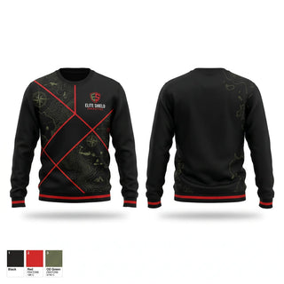 Crew Neck Sweatshirt, Elite Shield Combatives, Army, Teamtime, Team time, sublimation, custom sports apparel, team uniforms, spirit wear, spiritwear, sports uniforms, custom shirts, team store, custom team store, fundraiser sports, apparel fundraiser