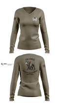 136 EVCC 31372856 Women's Long Sleeve V-neck Shirt - 102
