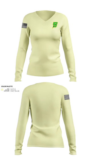 Womens Long Sleeve Vneck Shirt, Baltimore Lightning, , Teamtime, Team time, sublimation, custom sports apparel, team uniforms, spirit wear, spiritwear, sports uniforms, custom shirts, team store, custom team store, fundraiser sports, apparel fundraiser