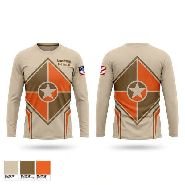 Long Sleeve Performance Shirt, Lonestar Hazmat, Fire Department, Teamtime, Team time, sublimation, custom sports apparel, team uniforms, spirit wear, spiritwear, sports uniforms, custom shirts, team store, custom team store, fundraiser sports, apparel fundraiser