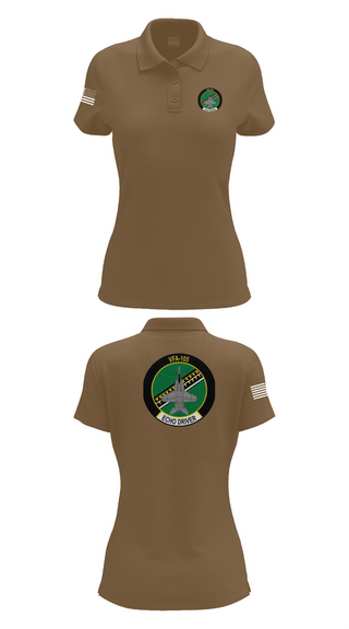 Womens Short Sleeve Performance Polo, VFA-105, , Teamtime, Team time, sublimation, custom sports apparel, team uniforms, spirit wear, spiritwear, sports uniforms, custom shirts, team store, custom team store, fundraiser sports, apparel fundraiser