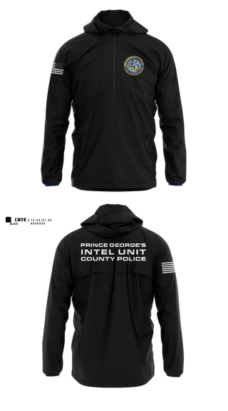 Windbreaker, Prince George's County Police Homeland Security Intelligence Unit, Police, Teamtime, Team time, sublimation, custom sports apparel, team uniforms, spirit wear, spiritwear, sports uniforms, custom shirts, team store, custom team store, fundraiser sports, apparel fundraiser
