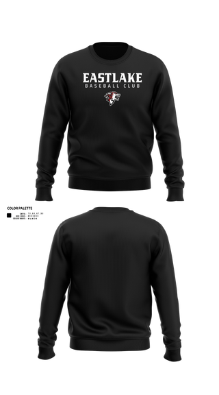 Crew Neck Sweatshirt, Eastlake, Baseball, Teamtime, Team time, sublimation, custom sports apparel, team uniforms, spirit wear, spiritwear, sports uniforms, custom shirts, team store, custom team store, fundraiser sports, apparel fundraiser