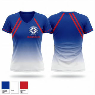 Womens Short Sleeve Vneck Shirt, Bluejackets, Men's Basketball, Teamtime, Team time, sublimation, custom sports apparel, team uniforms, spirit wear, spiritwear, sports uniforms, custom shirts, team store, custom team store, fundraiser sports, apparel fundraiser