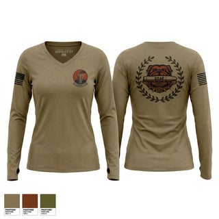 Womens Long Sleeve Vneck Shirt, 12th Missile Squadron, Air Force, Teamtime, Team time, sublimation, custom sports apparel, team uniforms, spirit wear, spiritwear, sports uniforms, custom shirts, team store, custom team store, fundraiser sports, apparel fundraiser