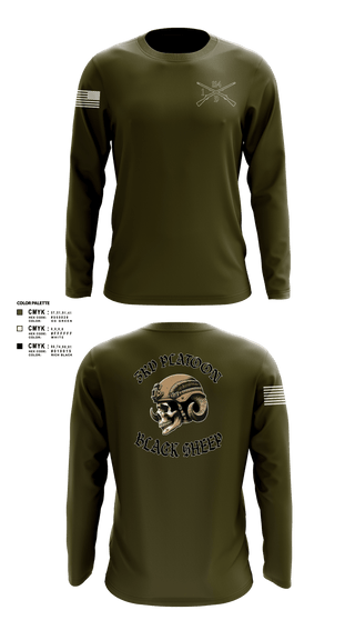 Long Sleeve Performance Shirt, Delta company 114, Army, Teamtime, Team time, sublimation, custom sports apparel, team uniforms, spirit wear, spiritwear, sports uniforms, custom shirts, team store, custom team store, fundraiser sports, apparel fundraiser