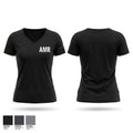 AMR 39815871 Women's Short Sleeve V-neck Shirt - 1