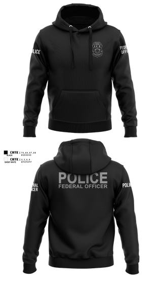 Hoodie, ICE ERO Atlanta, Police, Teamtime, Team time, sublimation, custom sports apparel, team uniforms, spirit wear, spiritwear, sports uniforms, custom shirts, team store, custom team store, fundraiser sports, apparel fundraiser