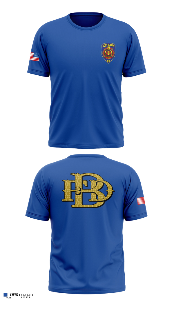 Old School Cotton Feel Shirt, Bethany Fire Department, Fire Department, Teamtime, Team time, sublimation, custom sports apparel, team uniforms, spirit wear, spiritwear, sports uniforms, custom shirts, team store, custom team store, fundraiser sports, apparel fundraiser