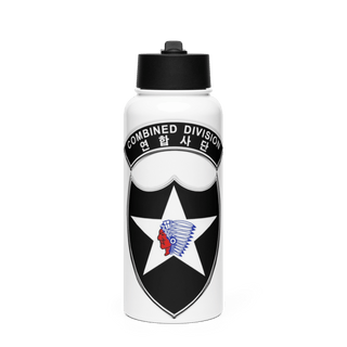 2ID 63619568 Stainless Steel Water Bottle with a Straw Lid