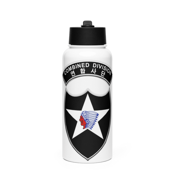 2ID 63619568 Stainless Steel Water Bottle with a Straw Lid