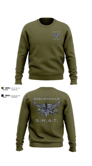 Crew Neck Sweatshirt, Shelbyville SWAT, Police, Teamtime, Team time, sublimation, custom sports apparel, team uniforms, spirit wear, spiritwear, sports uniforms, custom shirts, team store, custom team store, fundraiser sports, apparel fundraiser