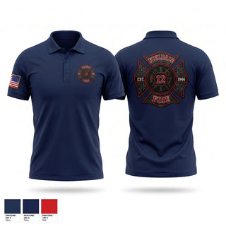 Short Sleeve Performance Polo, Fieldale Fire Company, Fire Department, Teamtime, Team time, sublimation, custom sports apparel, team uniforms, spirit wear, spiritwear, sports uniforms, custom shirts, team store, custom team store, fundraiser sports, apparel fundraiser