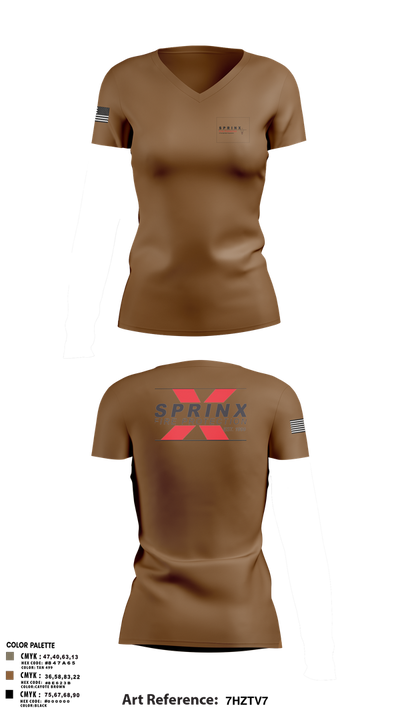 SPRINX FIRE PROTECTION 22334846 Women's Short Sleeve V-neck Shirt - 2