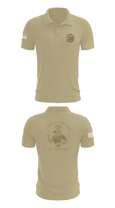 1-320th 33901003 Short Sleeve Performance Polo - 87