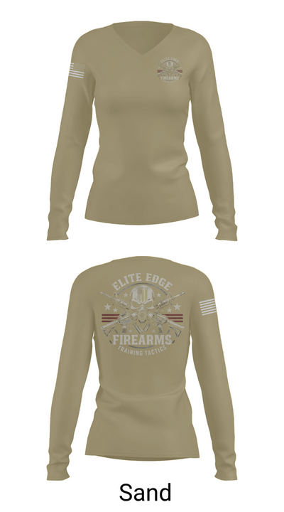 Elite edge firearms 22698132 Women's Long Sleeve V-neck Shirt - 97