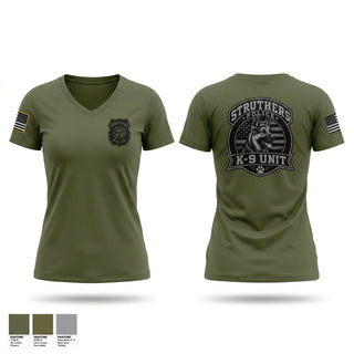 Womens Short Sleeve Vneck Shirt, STRUTHERS POLICE K9 UNIT, Police, Teamtime, Team time, sublimation, custom sports apparel, team uniforms, spirit wear, spiritwear, sports uniforms, custom shirts, team store, custom team store, fundraiser sports, apparel fundraiser