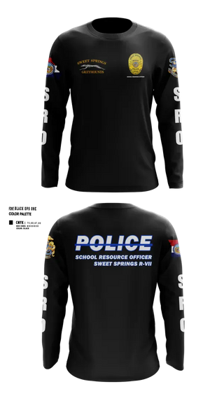 Long Sleeve Performance Shirt, Sweet Springs, Police, Teamtime, Team time, sublimation, custom sports apparel, team uniforms, spirit wear, spiritwear, sports uniforms, custom shirts, team store, custom team store, fundraiser sports, apparel fundraiser