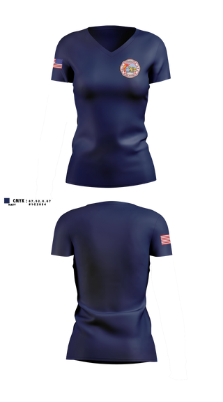 Womens Short Sleeve Vneck Shirt, Chandler Fire, Fire Department, Teamtime, Team time, sublimation, custom sports apparel, team uniforms, spirit wear, spiritwear, sports uniforms, custom shirts, team store, custom team store, fundraiser sports, apparel fundraiser