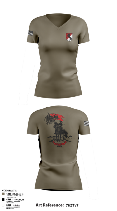 58th CEC-A Women's Short Sleeve V-neck Shirt - 13