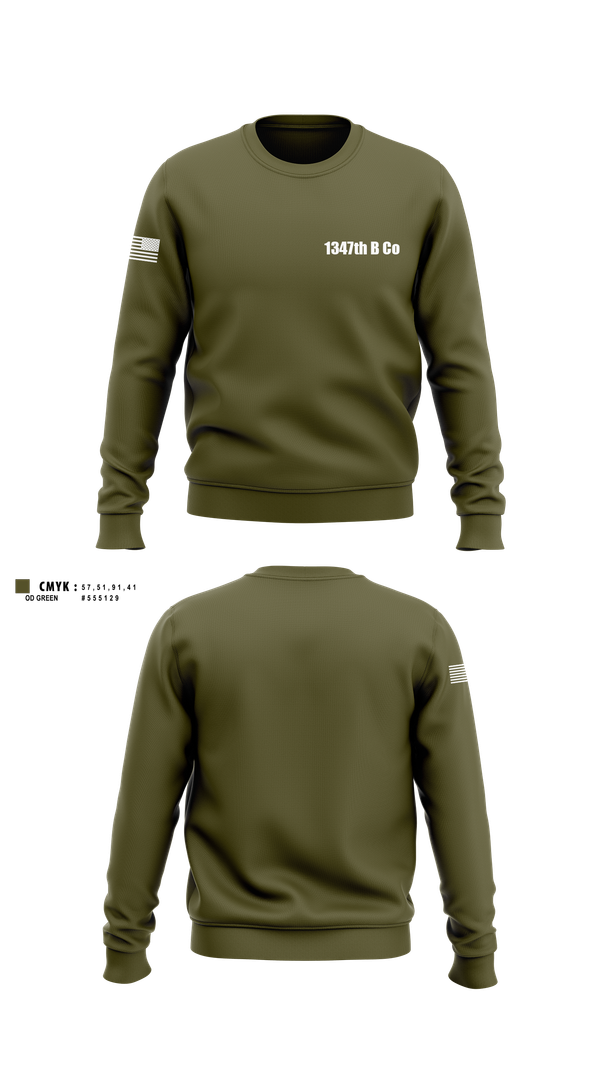 Crew Neck Sweatshirt, 1347th B Co, , Teamtime, Team time, sublimation, custom sports apparel, team uniforms, spirit wear, spiritwear, sports uniforms, custom shirts, team store, custom team store, fundraiser sports, apparel fundraiser