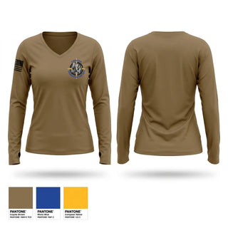 Womens Long Sleeve Vneck Shirt, Ground Transportation, Air Force, Teamtime, Team time, sublimation, custom sports apparel, team uniforms, spirit wear, spiritwear, sports uniforms, custom shirts, team store, custom team store, fundraiser sports, apparel fundraiser