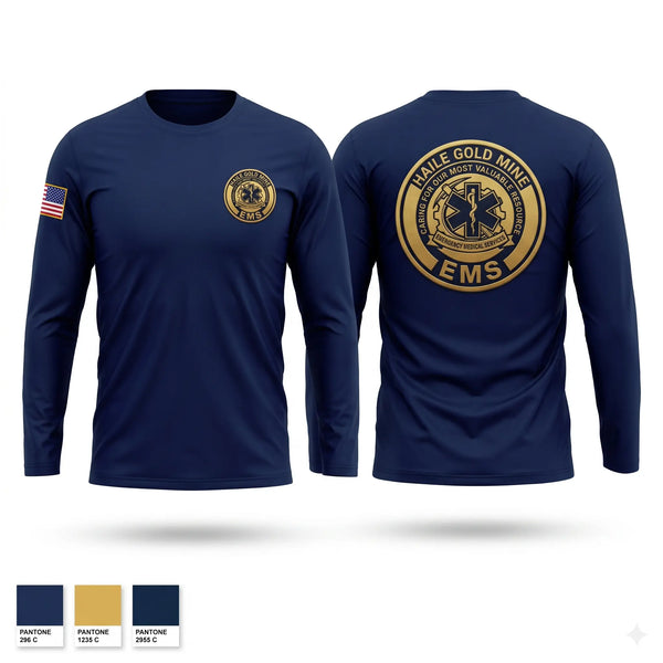 Long Sleeve Performance Shirt, Haile Gold Mine EMS, EMS/EMT, Teamtime, Team time, sublimation, custom sports apparel, team uniforms, spirit wear, spiritwear, sports uniforms, custom shirts, team store, custom team store, fundraiser sports, apparel fundraiser