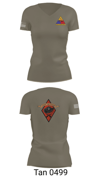 Womens Short Sleeve Vneck Shirt, Baker 4-60 ADAR, Army, Teamtime, Team time, sublimation, custom sports apparel, team uniforms, spirit wear, spiritwear, sports uniforms, custom shirts, team store, custom team store, fundraiser sports, apparel fundraiser