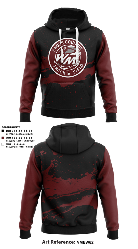 Hoodie, West Mecklenburg, Track & Field, Teamtime, Team time, sublimation, custom sports apparel, team uniforms, spirit wear, spiritwear, sports uniforms, custom shirts, team store, custom team store, fundraiser sports, apparel fundraiser