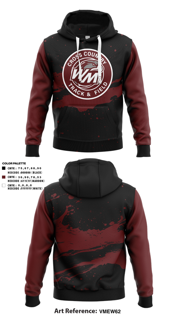 Hoodie, West Mecklenburg, Track & Field, Teamtime, Team time, sublimation, custom sports apparel, team uniforms, spirit wear, spiritwear, sports uniforms, custom shirts, team store, custom team store, fundraiser sports, apparel fundraiser