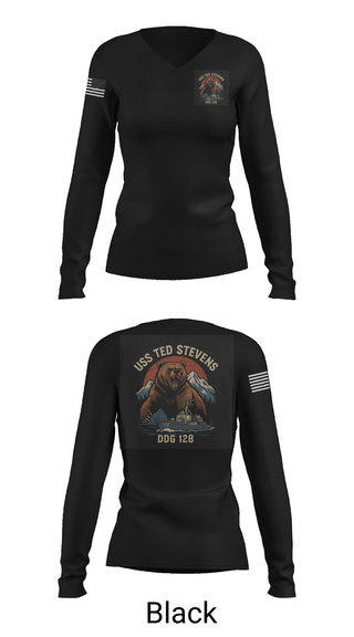 Womens Long Sleeve Vneck Shirt, TED STEVENS, , Teamtime, Team time, sublimation, custom sports apparel, team uniforms, spirit wear, spiritwear, sports uniforms, custom shirts, team store, custom team store, fundraiser sports, apparel fundraiser