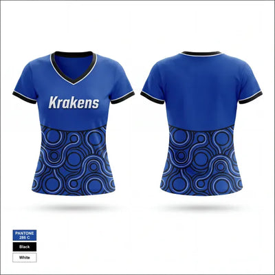 Krakens 7794713 Women's Short Sleeve V-neck Shirt - 1