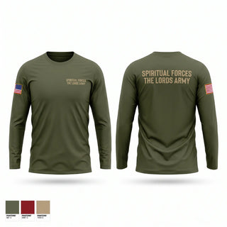 Long Sleeve Performance Shirt, Spiritual Forces The Lords Army, National Guard, Teamtime, Team time, sublimation, custom sports apparel, team uniforms, spirit wear, spiritwear, sports uniforms, custom shirts, team store, custom team store, fundraiser sports, apparel fundraiser