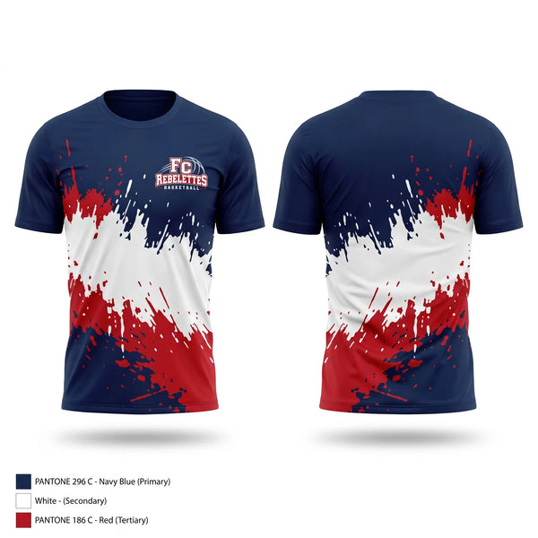 Short Sleeve Performance Shirt, Franklin County Rebelettes, Women's Basketball, Teamtime, Team time, sublimation, custom sports apparel, team uniforms, spirit wear, spiritwear, sports uniforms, custom shirts, team store, custom team store, fundraiser sports, apparel fundraiser