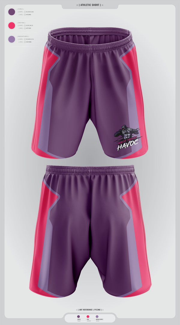 Athletic Shorts With Pockets, West texas Havoc, Baseball, Teamtime, Team time, sublimation, custom sports apparel, team uniforms, spirit wear, spiritwear, sports uniforms, custom shirts, team store, custom team store, fundraiser sports, apparel fundraiser