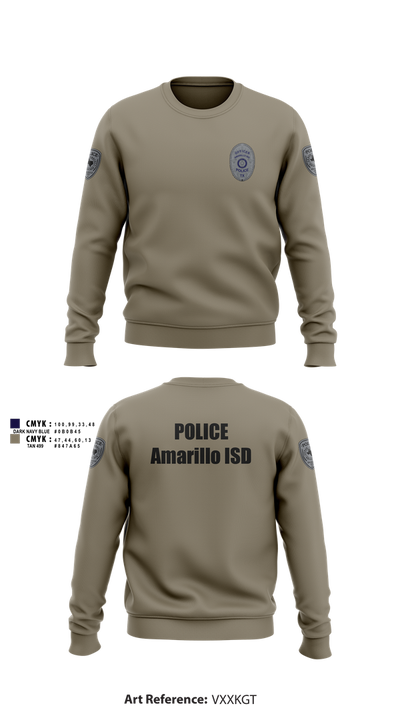 Amarillo ISD Police 87538473 Crew Neck Sweatshirt - 11