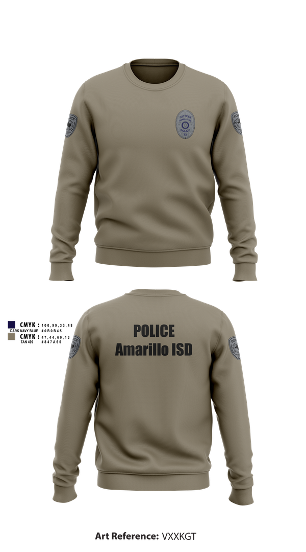 Crew Neck Sweatshirt, Amarillo ISD Police, Police, Teamtime, Team time, sublimation, custom sports apparel, team uniforms, spirit wear, spiritwear, sports uniforms, custom shirts, team store, custom team store, fundraiser sports, apparel fundraiser