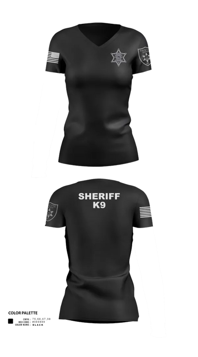 Fayette County Sheriff WV 38752837 Women's Short Sleeve V-neck Shirt - 233