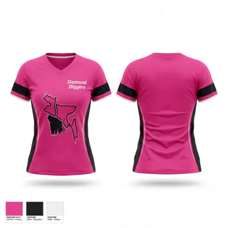 Womens Short Sleeve Vneck Shirt, Diamond Diggers, Women's Volleyball, Teamtime, Team time, sublimation, custom sports apparel, team uniforms, spirit wear, spiritwear, sports uniforms, custom shirts, team store, custom team store, fundraiser sports, apparel fundraiser
