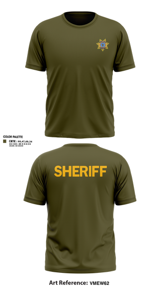 Old School Cotton Feel Shirt, Clinton County Sheriff's Office, Police, Teamtime, Team time, sublimation, custom sports apparel, team uniforms, spirit wear, spiritwear, sports uniforms, custom shirts, team store, custom team store, fundraiser sports, apparel fundraiser