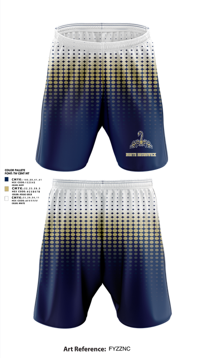 North Brunswick High School Dance Team 60064720 Athletic Shorts With Pockets - 1