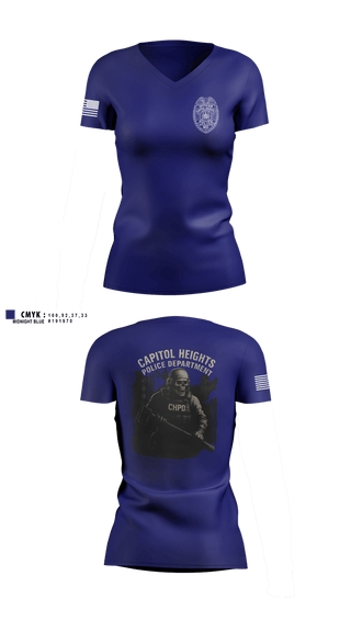 Womens Short Sleeve Vneck Shirt, Capitol Heights Police Dept., Police, Teamtime, Team time, sublimation, custom sports apparel, team uniforms, spirit wear, spiritwear, sports uniforms, custom shirts, team store, custom team store, fundraiser sports, apparel fundraiser
