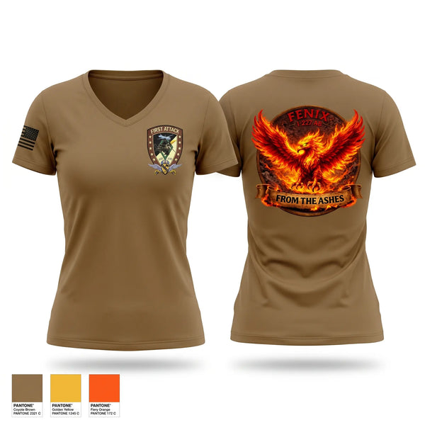 Womens Short Sleeve Vneck Shirt, Fenix, 1-227 AB, 1 ACB, 1 CD, Army, Teamtime, Team time, sublimation, custom sports apparel, team uniforms, spirit wear, spiritwear, sports uniforms, custom shirts, team store, custom team store, fundraiser sports, apparel fundraiser