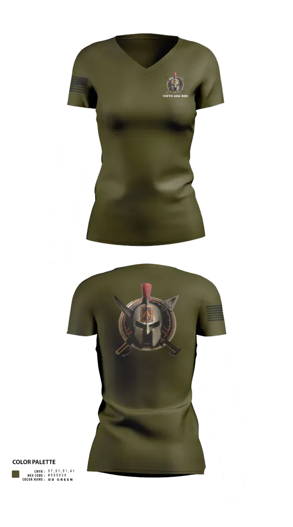 Womens Short Sleeve Vneck Shirt, 108th Air Defense Artillery Brigade, Army, Teamtime, Team time, sublimation, custom sports apparel, team uniforms, spirit wear, spiritwear, sports uniforms, custom shirts, team store, custom team store, fundraiser sports, apparel fundraiser