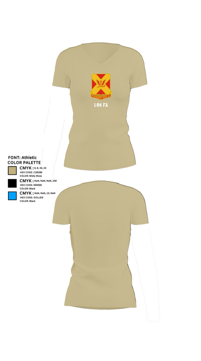 1/84 FA 19673398 Women's Short Sleeve V-neck Shirt - 83