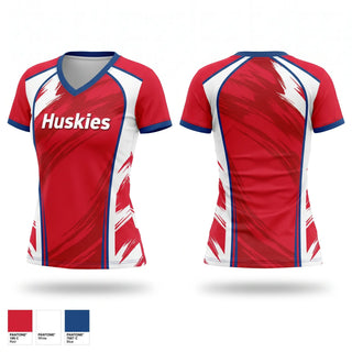 Womens Short Sleeve Vneck Shirt, Huskies, Men's Basketball, Teamtime, Team time, sublimation, custom sports apparel, team uniforms, spirit wear, spiritwear, sports uniforms, custom shirts, team store, custom team store, fundraiser sports, apparel fundraiser