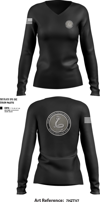 Womens Long Sleeve Vneck Shirt, Special Response Team, , Teamtime, Team time, sublimation, custom sports apparel, team uniforms, spirit wear, spiritwear, sports uniforms, custom shirts, team store, custom team store, fundraiser sports, apparel fundraiser