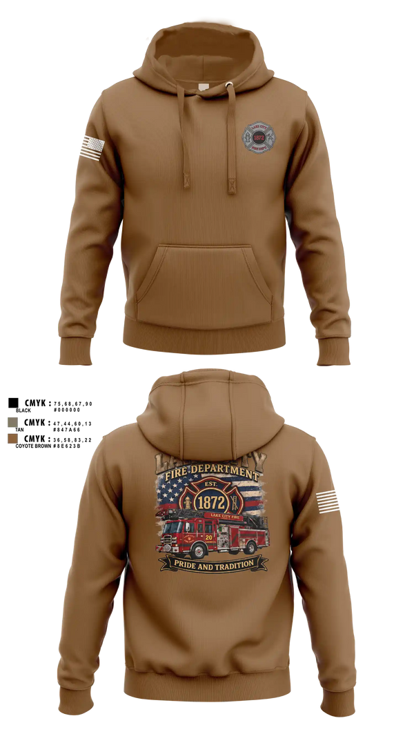 Hoodie, Lake City Fire Department, Fire Department, Teamtime, Team time, sublimation, custom sports apparel, team uniforms, spirit wear, spiritwear, sports uniforms, custom shirts, team store, custom team store, fundraiser sports, apparel fundraiser