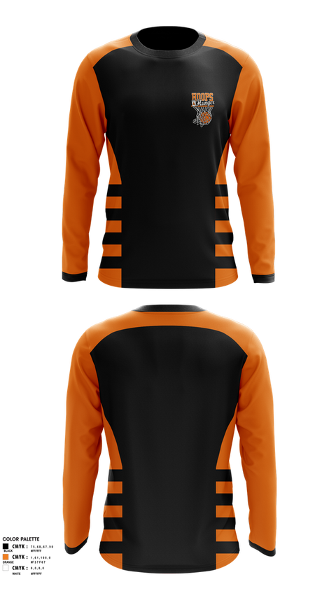 Long Sleeve Performance Shirt, Hoops 4 Hunger, Men's Basketball, Teamtime, Team time, sublimation, custom sports apparel, team uniforms, spirit wear, spiritwear, sports uniforms, custom shirts, team store, custom team store, fundraiser sports, apparel fundraiser